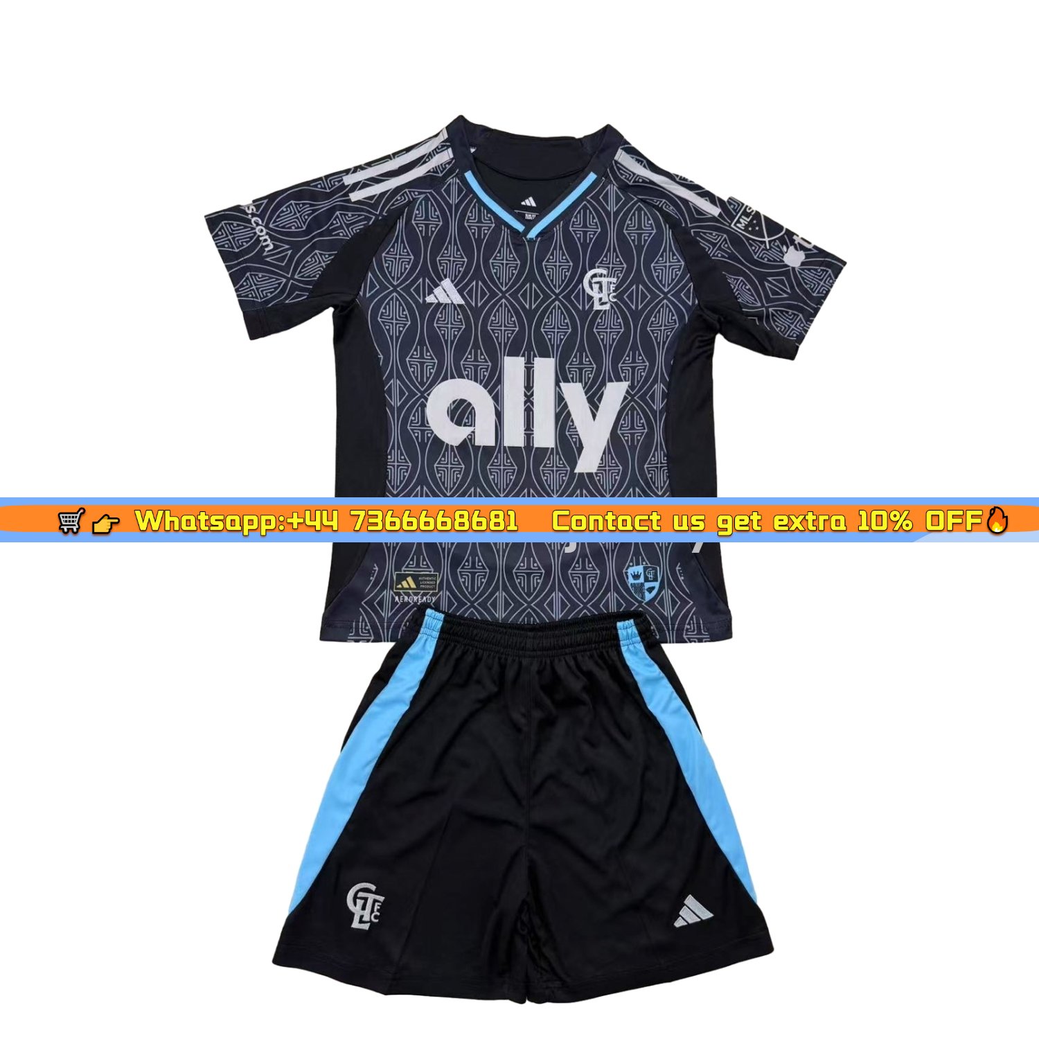 Charlotte 25-26 Away Men's Adult Jersey Set - Fans Version