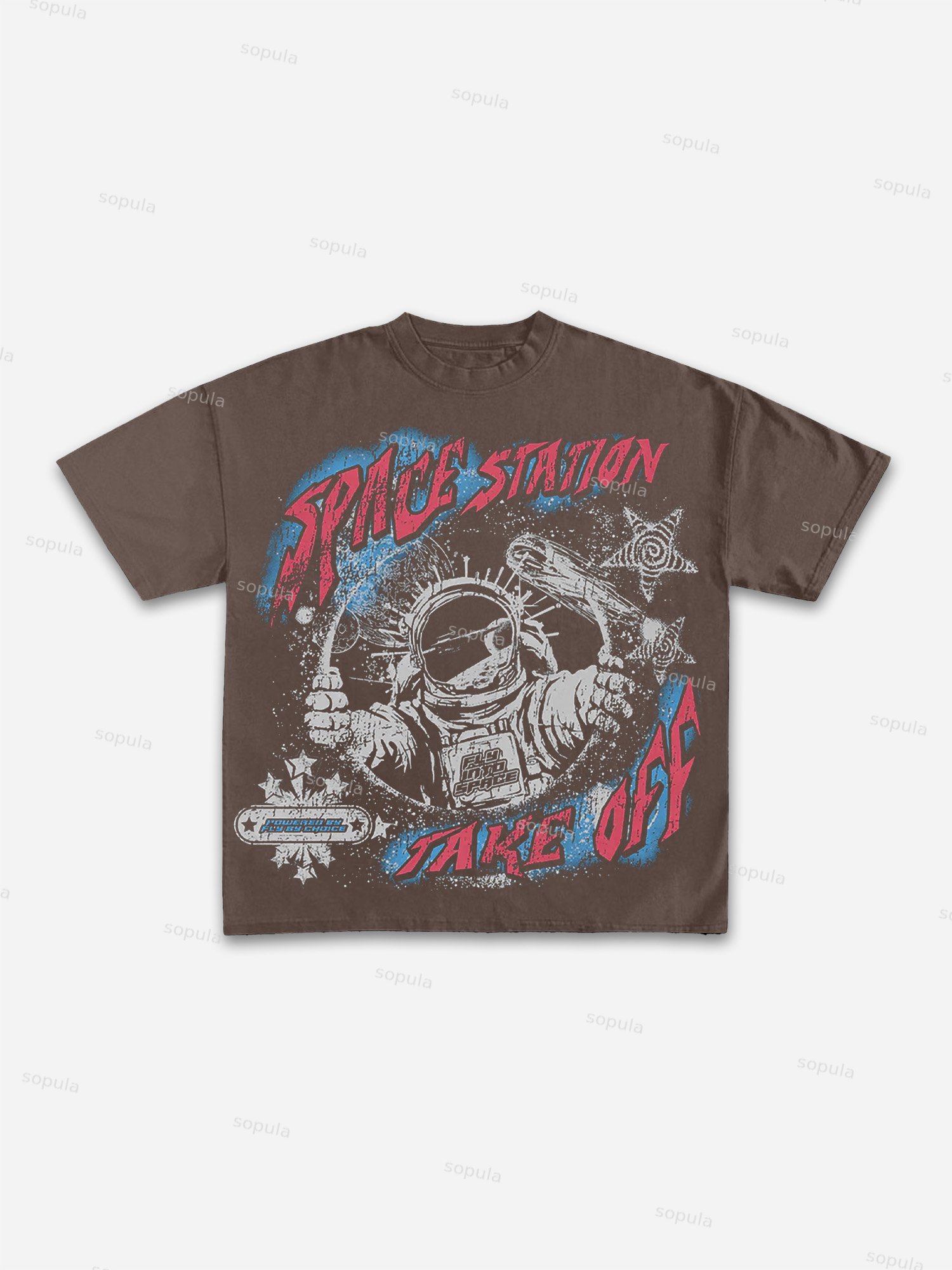 Fly By Choice X Spacestation Graphic Print Cotton T-shirt