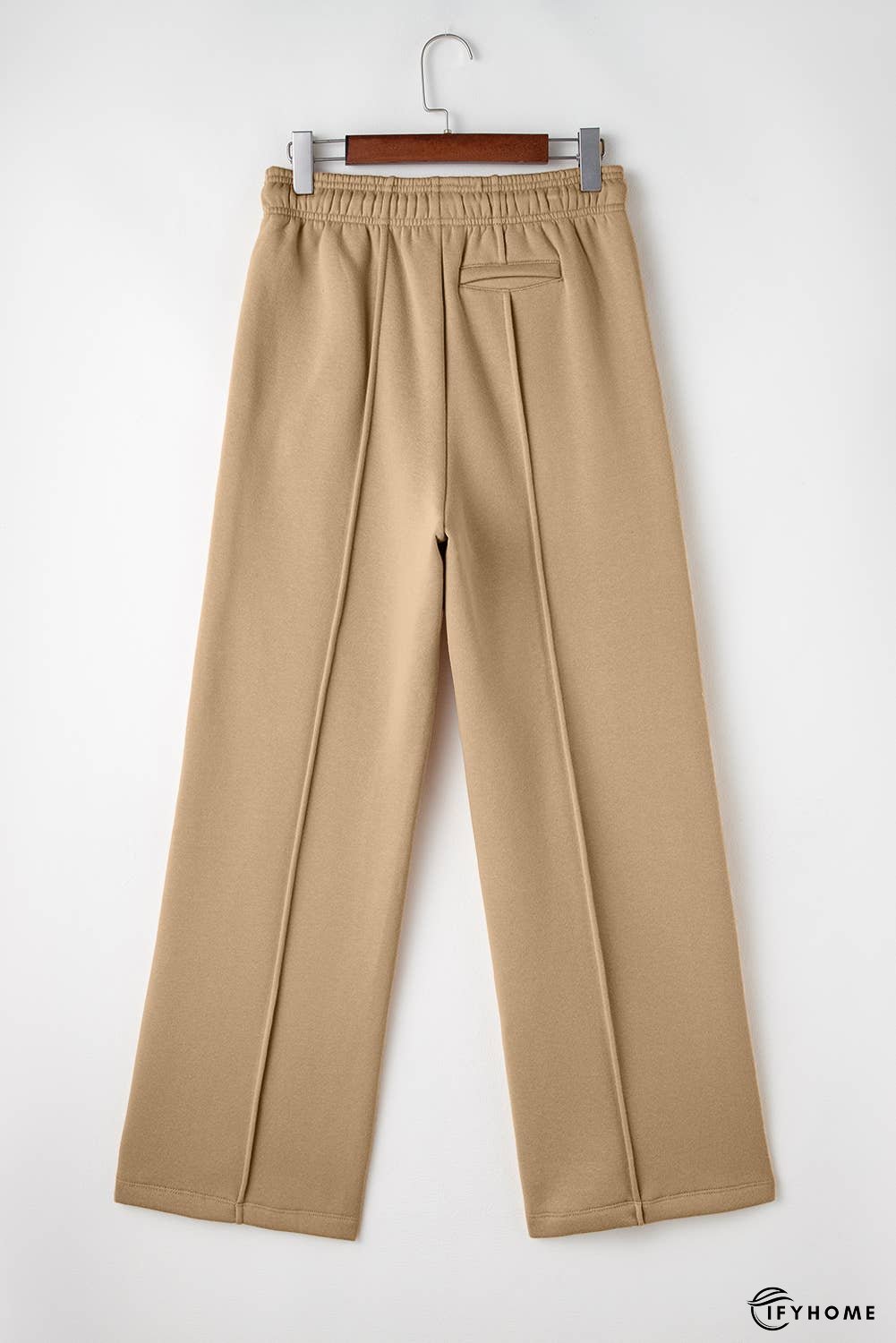 Exposed Seam Drawstring High Waist Wide Leg Pants | IFYHOME