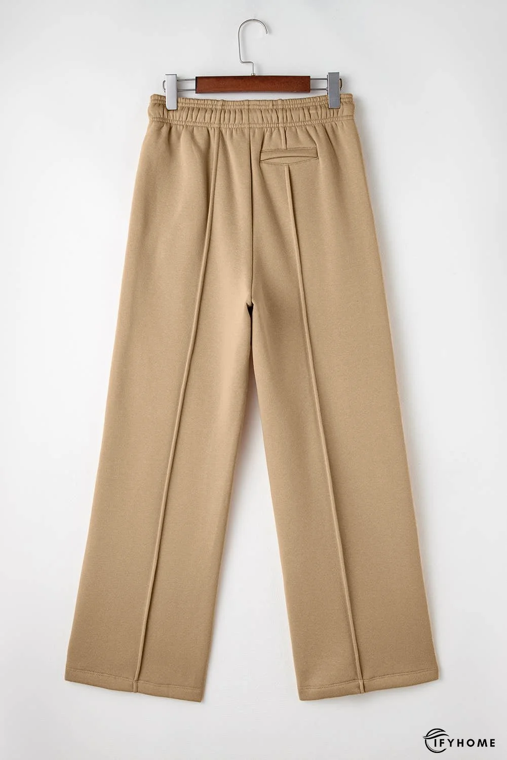 Exposed Seam Drawstring High Waist Wide Leg Pants | IFYHOME