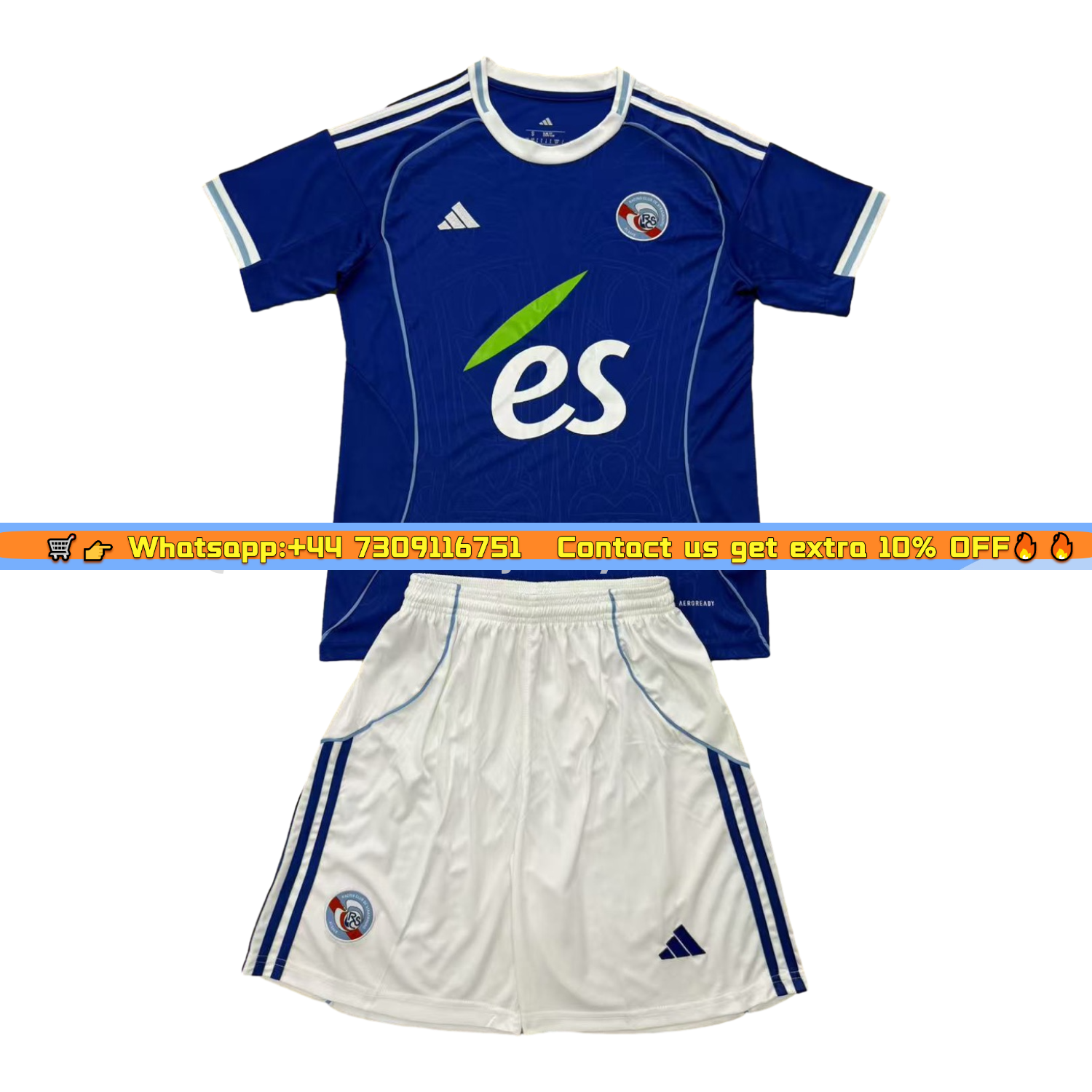 Strasbourg 25-26 Home Men's Adult Jersey Set - Fans Version