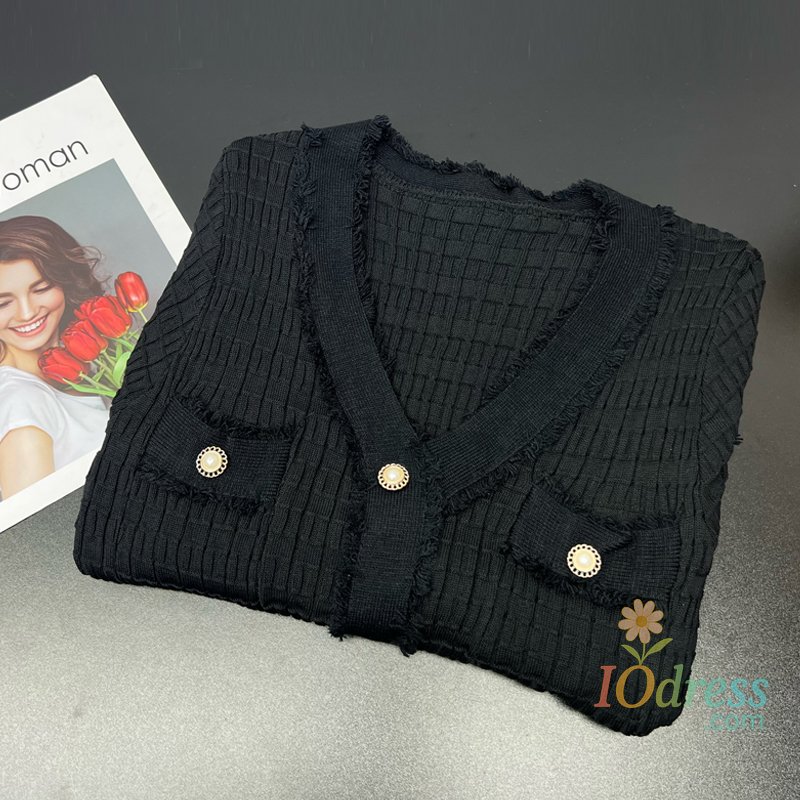 IO Dress YuooMuoo 2025 New Arrival Women Knitted Long Dress Elegant V-neck Single-breasted Split Sweater Dress Office Lady Vestidos