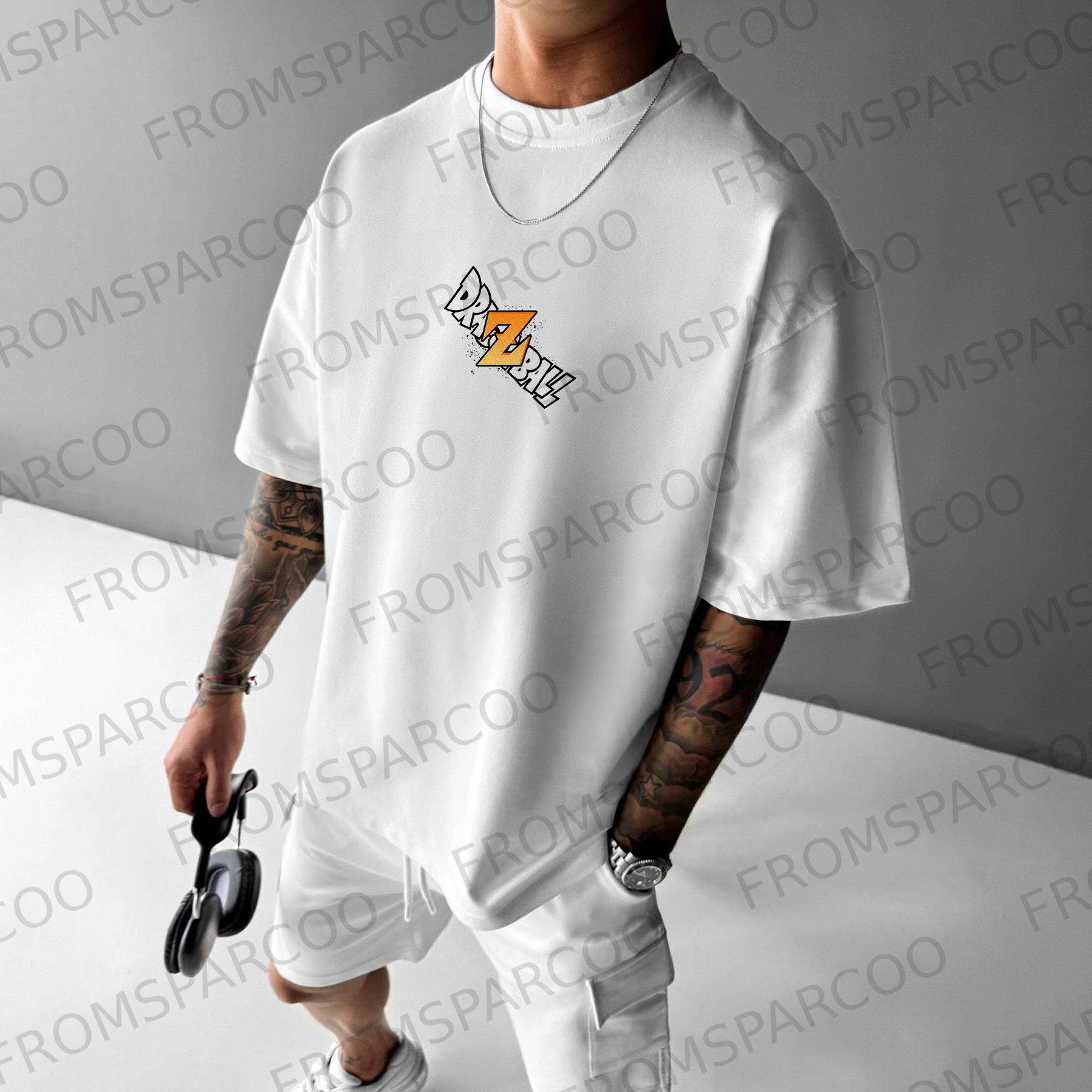 Unisex Loose DBZ Anime Print T-Shirt