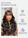 Brazilian Body Wave With Bangs Black Women Glueless Machine Made Remy Wigs