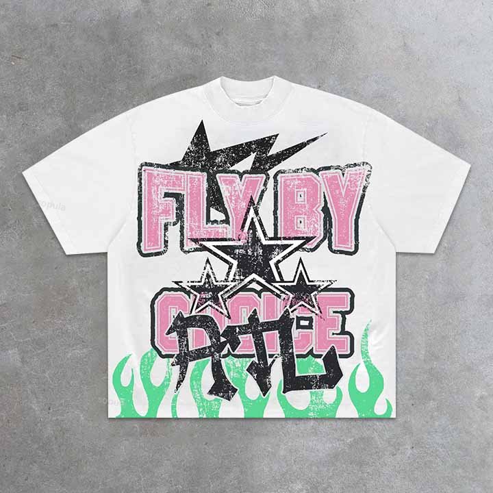 Vintage Fly By Choice Atlanta Graphic 100% Cotton Short Sleeve T-shirt
