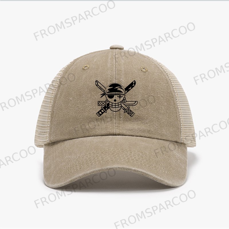 Unisex One Piece Anime Simple Print Breathable Baseball Cap