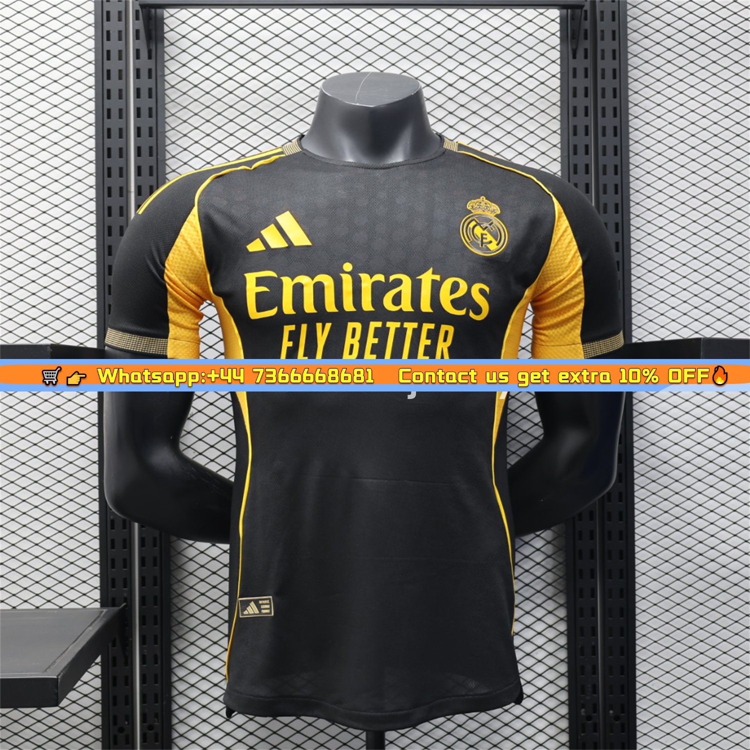 Real Madrid 25-26 Black Gold Special Edition Jersey - Player Version