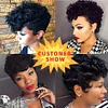 Short Curly Hair Wigs Women Glueless Pixie Cut Wigs