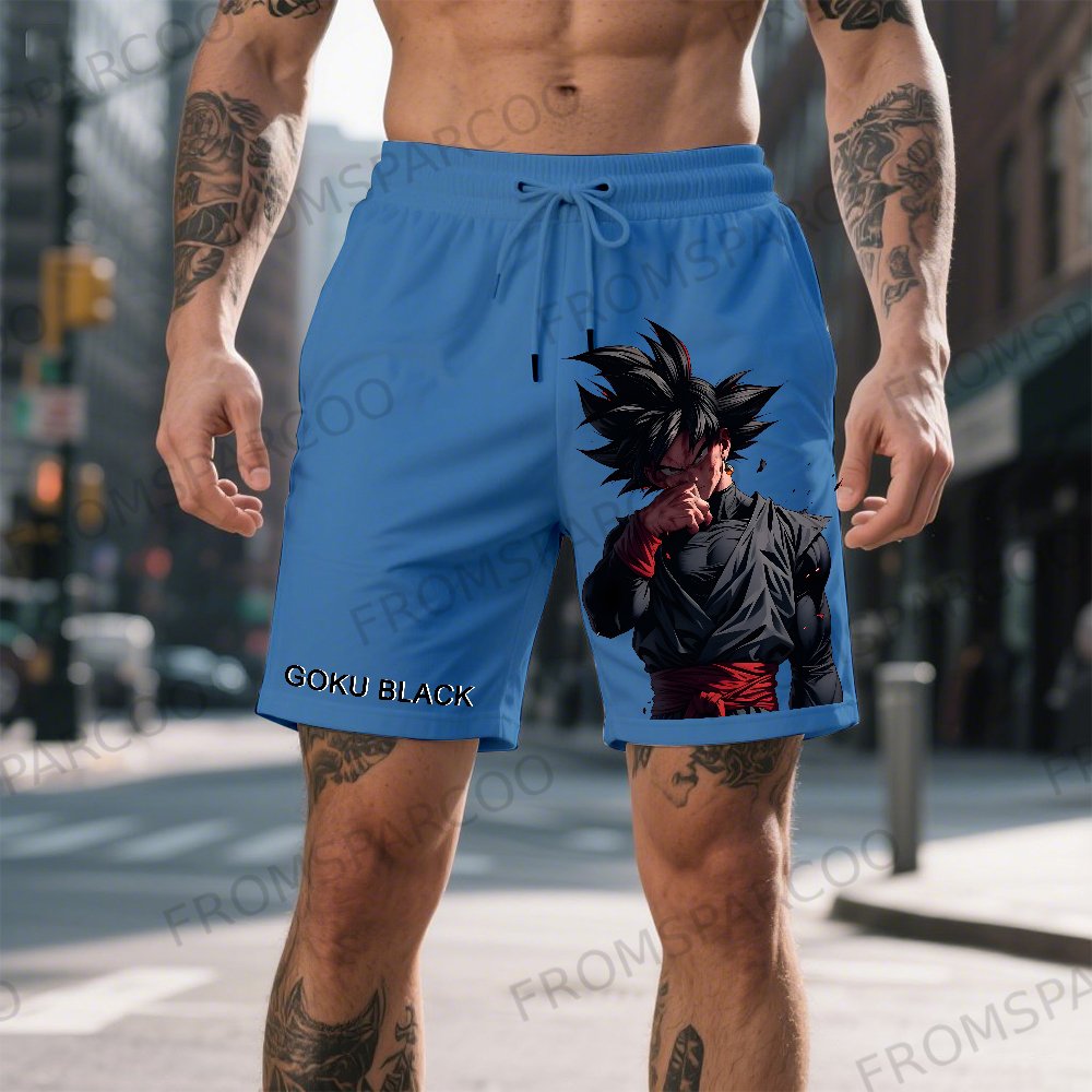 Men's Casual Cotton Dragon Ball Anime Printed Shorts