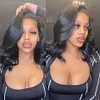 Women Soft Body Wave Wig Black Medium Hair