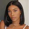 Glueless Natrual Short Bob Styles Silky Hair Straight Wig