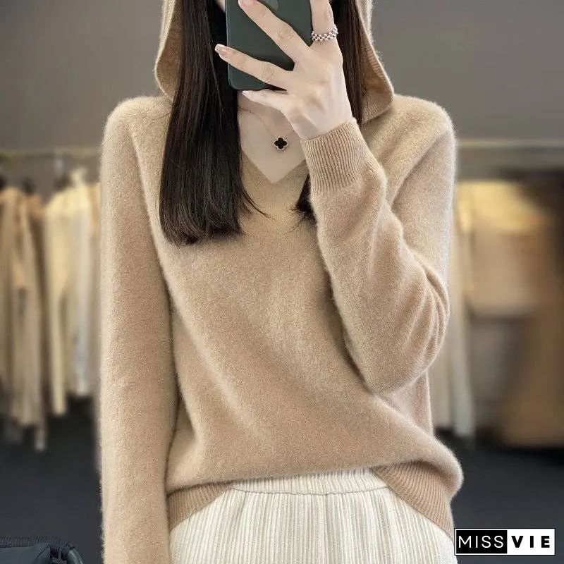 Literary Cashmere Hooded Sweatshirt