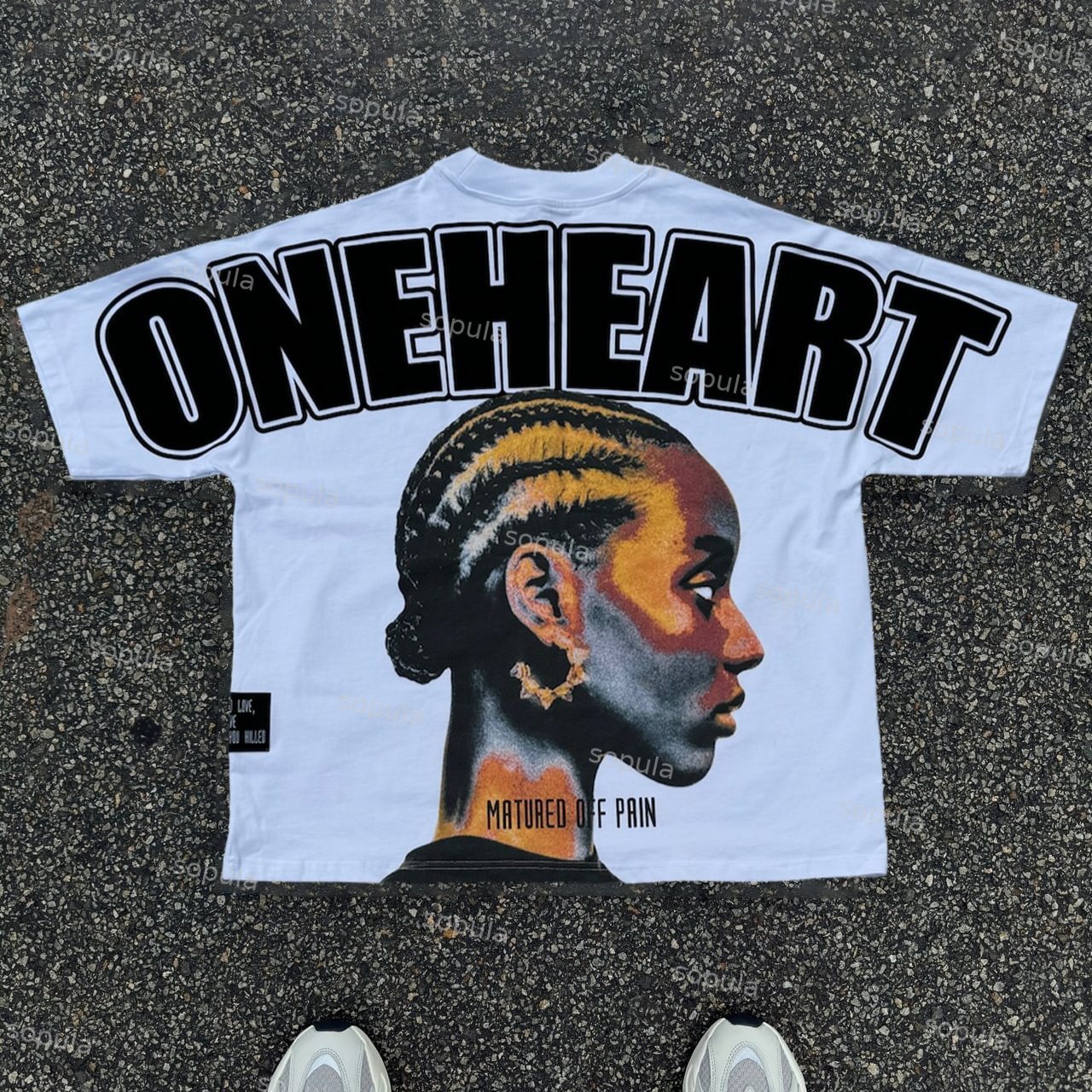 Sopula One Heart Print Graphic Cotton Cropped T-Shirts - Sopula｜Premium Graphic Tees & Graphic Clothing