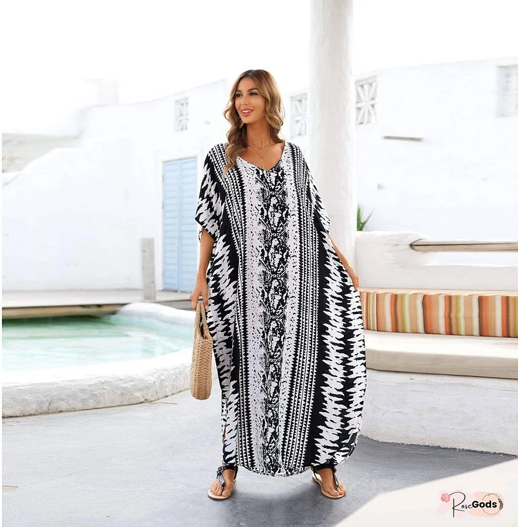bohemian dress chiffon beach cover up