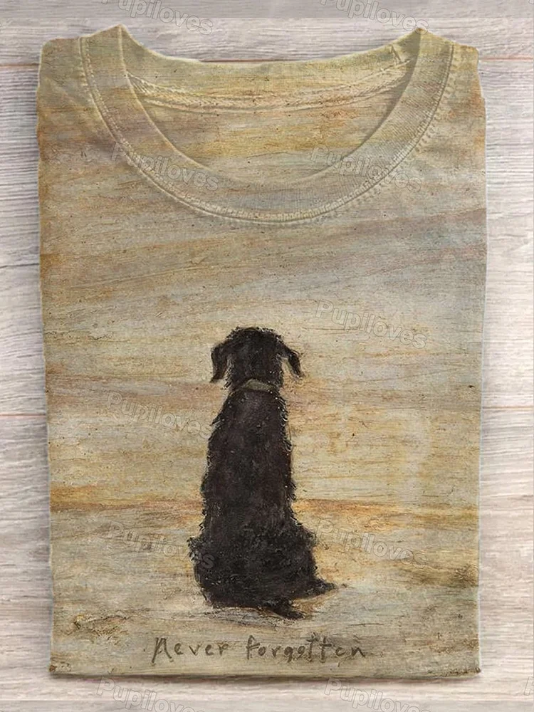 Pupiloves Pupiloves  Unisex Dog Lover Printed Casual Short-Sleeved T-Shirt
