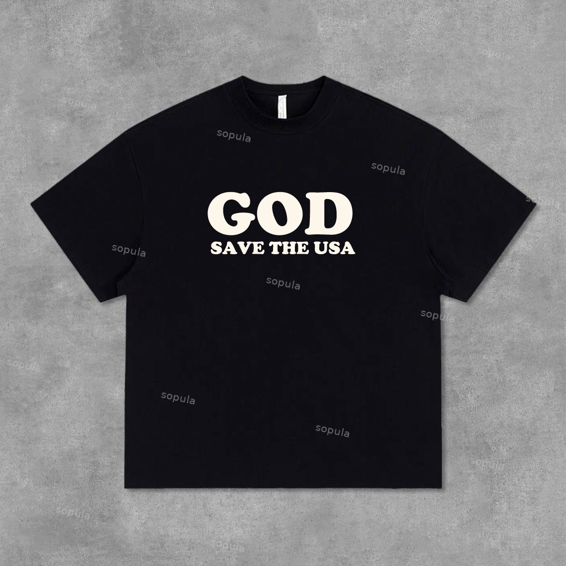God Save The Usa Independence Day Slogan Cotton T-shirt