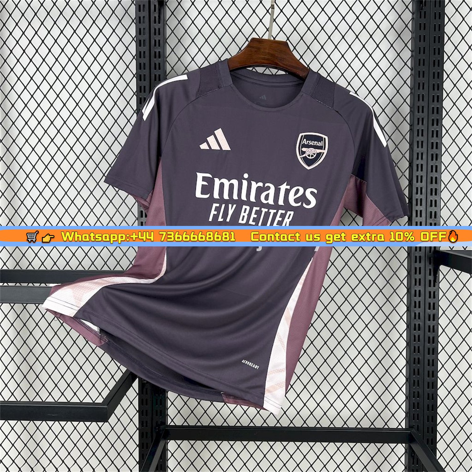 Arsenal 24-25 Deep Purple Training Jersey - Fans Version