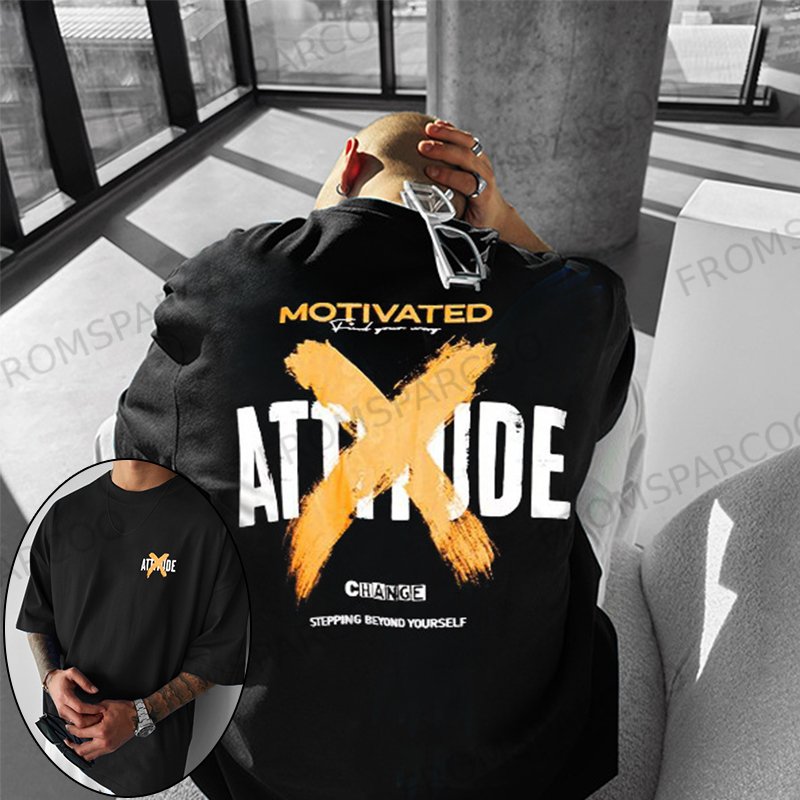 Unisex Oversized Street Print Casual T-shirt Dark Purple