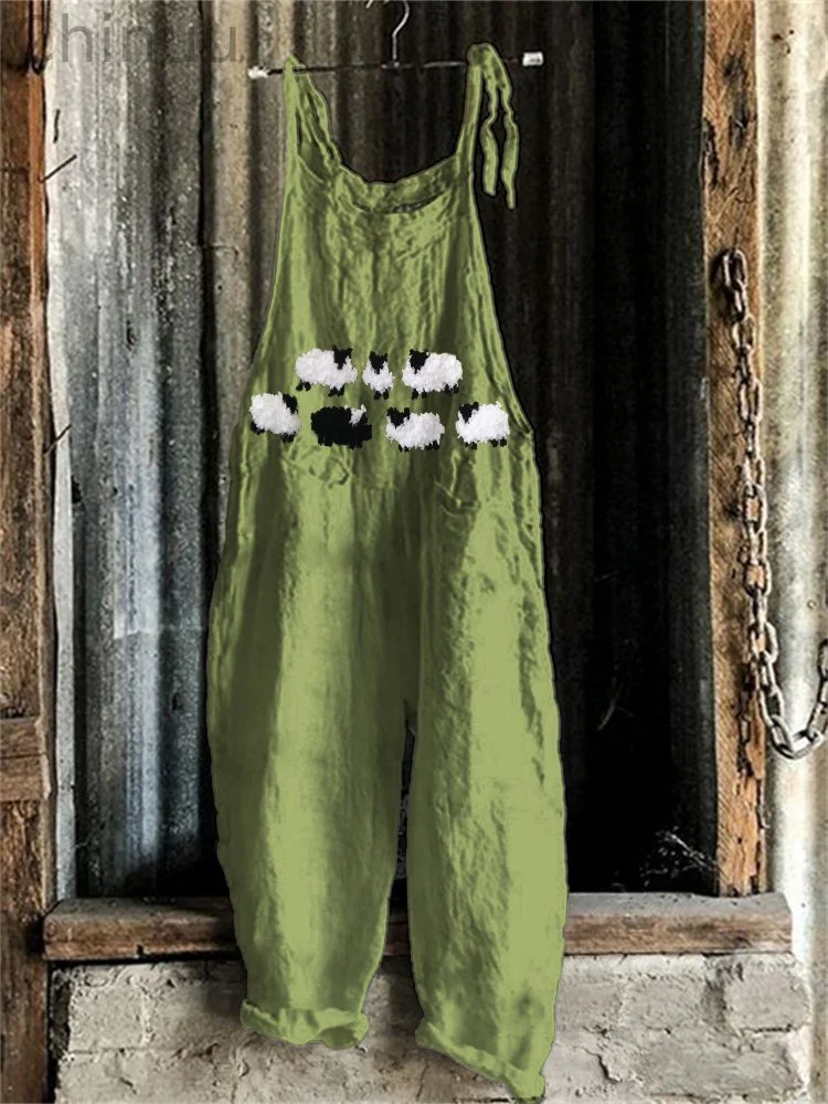 Fuzzy Sheep Fleece Loose Fit Jumpsuit