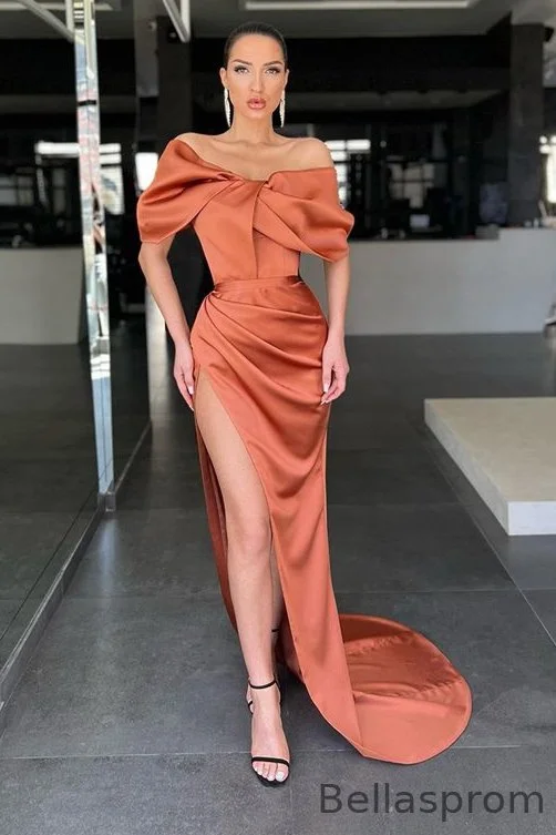 fitted lace wedding dress Burnt Orange Halter Mermaid Best Elegant Formal Black Girls Slay Satin –  bridalsew