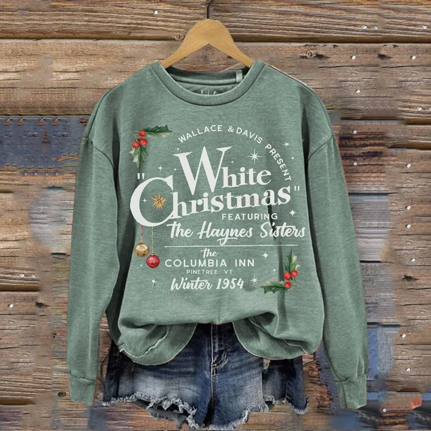 Eagerlys White Christmas Movie Sweatshirt Eagerlys
