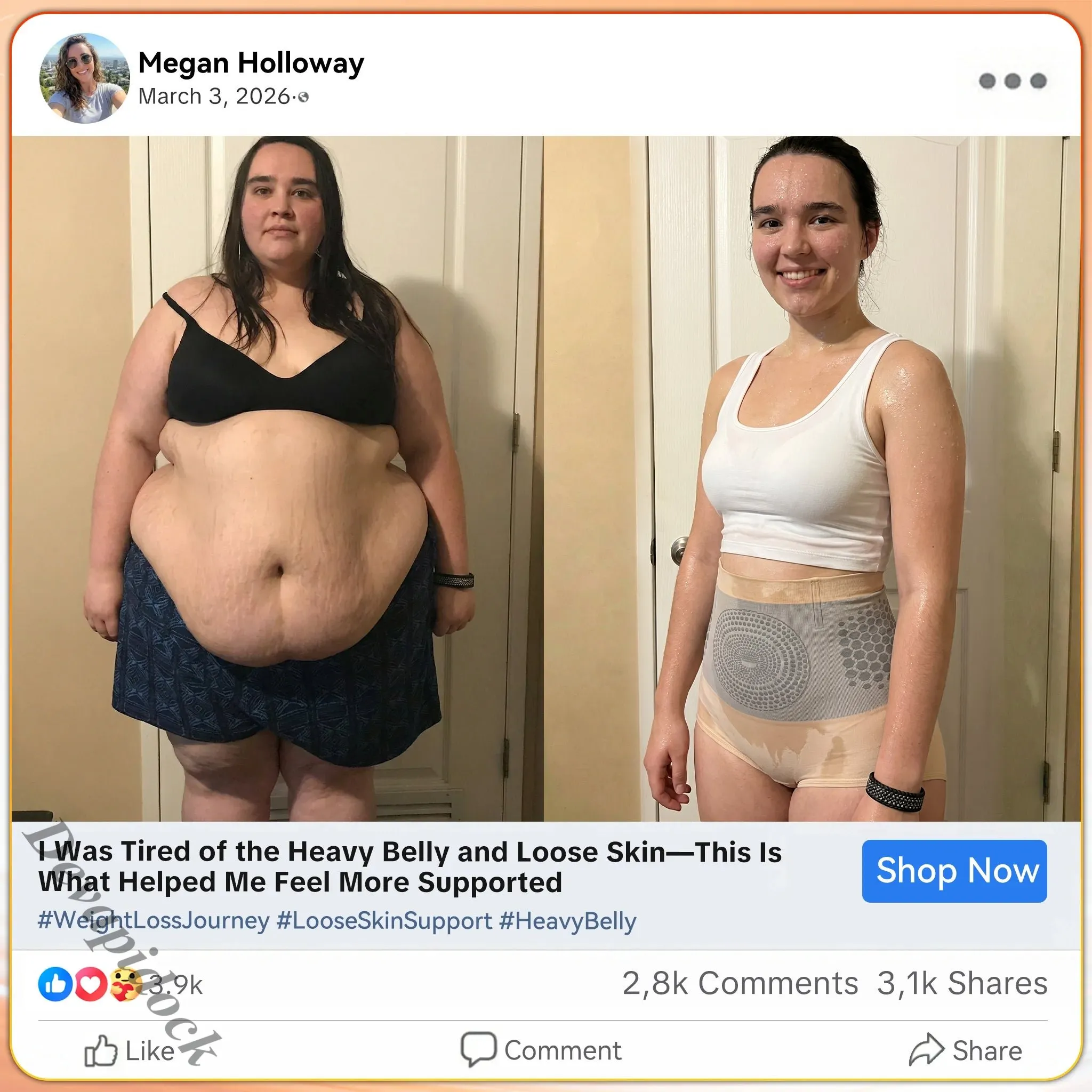 Customer testimonial firmer stomach