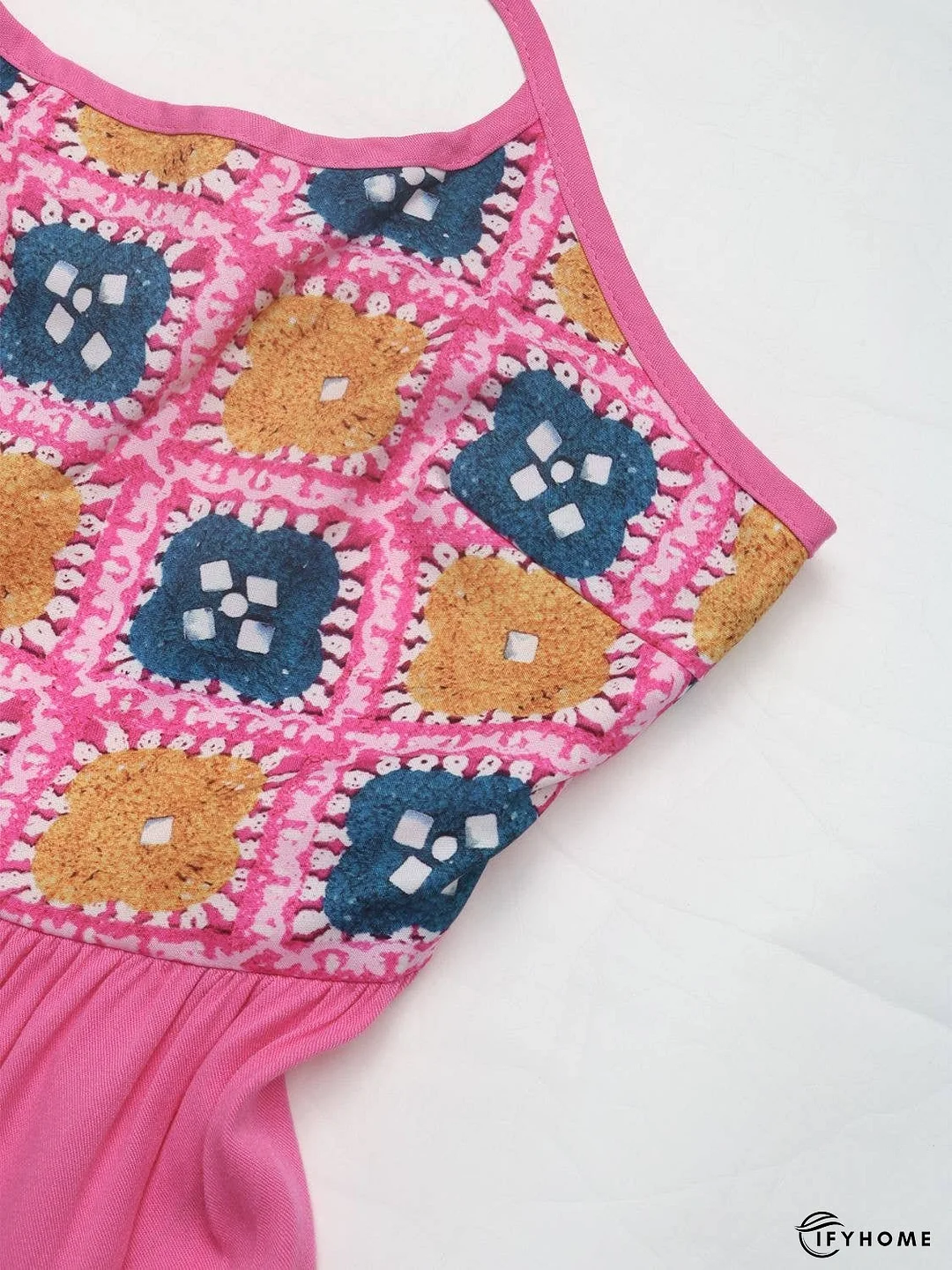 Perfee Printed Halter Neck Tiered Midi Dress | IFYHOME