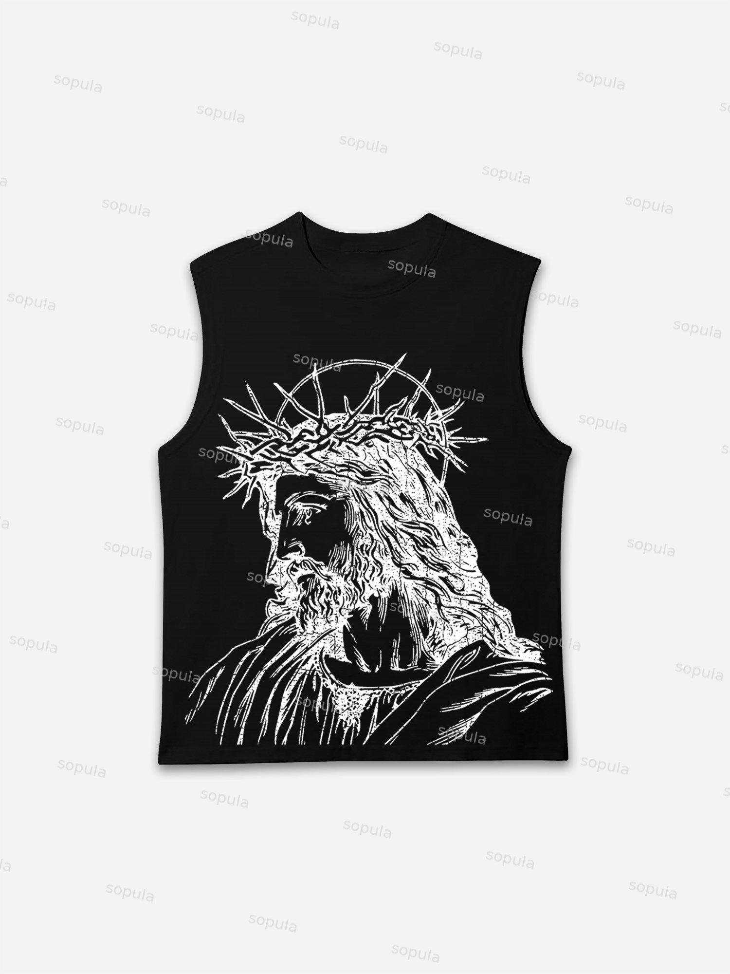 Jesus Print Tank Top