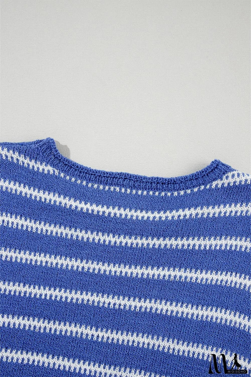 Stripe Drop Shoulder Casual Sweater