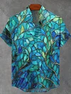 Unisex Leaf Glass Abstract Print Design T Shirt