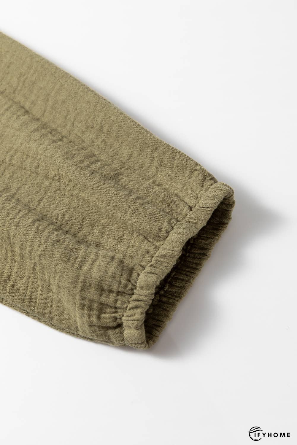 Textured Bracelet Sleeve Collared Dual Tied Mini Dress | IFYHOME