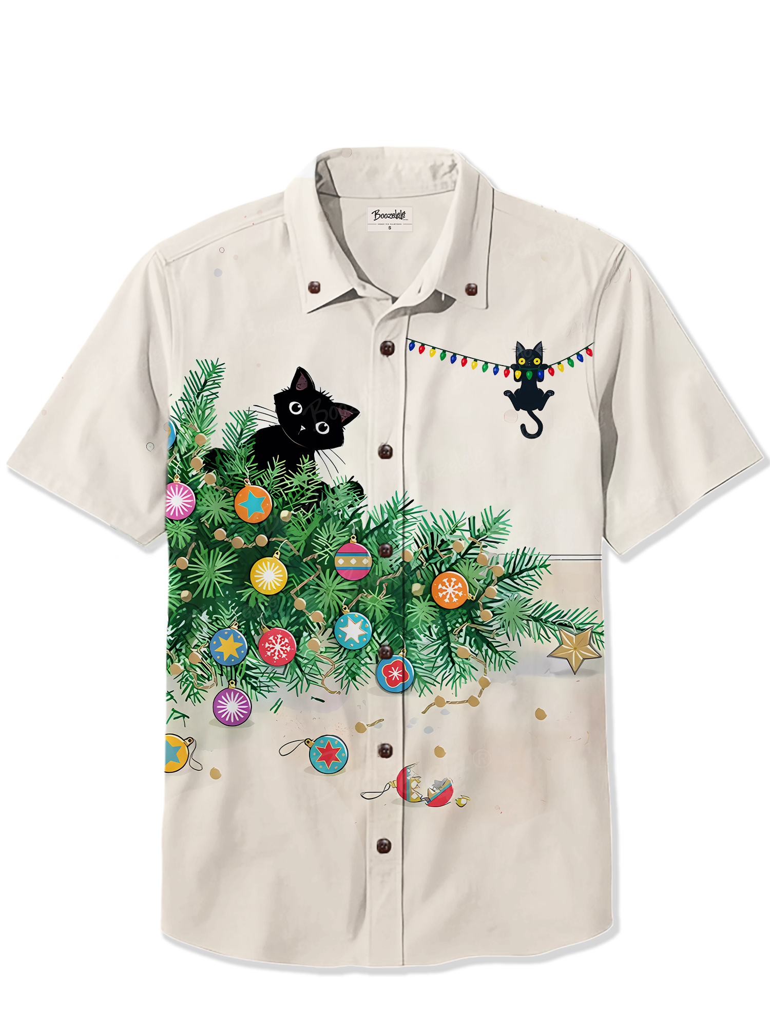 Christmas Tree Cat - 100% Cotton Shirt