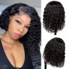 Natural Centre Parting Black Short Curly Bob Wig