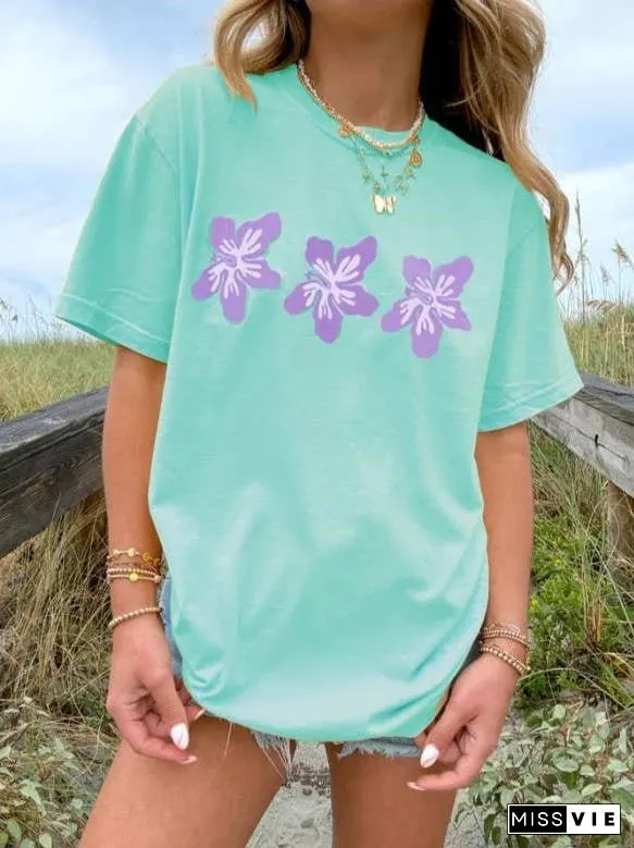 Bikini & Floral Graphic Tee