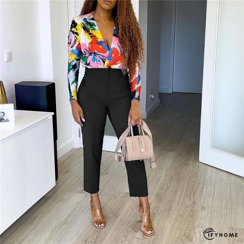 Solid Color Fashion High Waist Casual Pants | IFYHOME