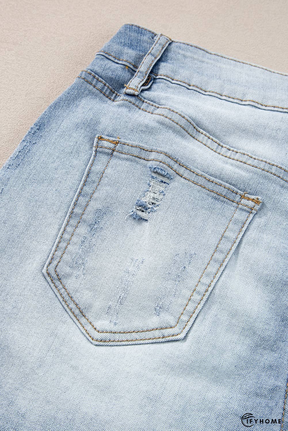Vintage Washed Raw Edge Jean Shorts | IFYHOME