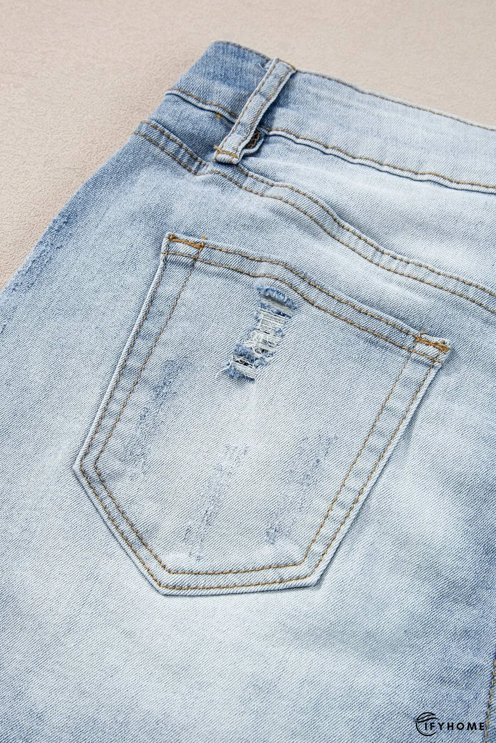 Vintage Washed Raw Edge Jean Shorts | IFYHOME