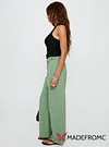 Mercadi Mid Rise Straight Leg Cargo Jeans Green