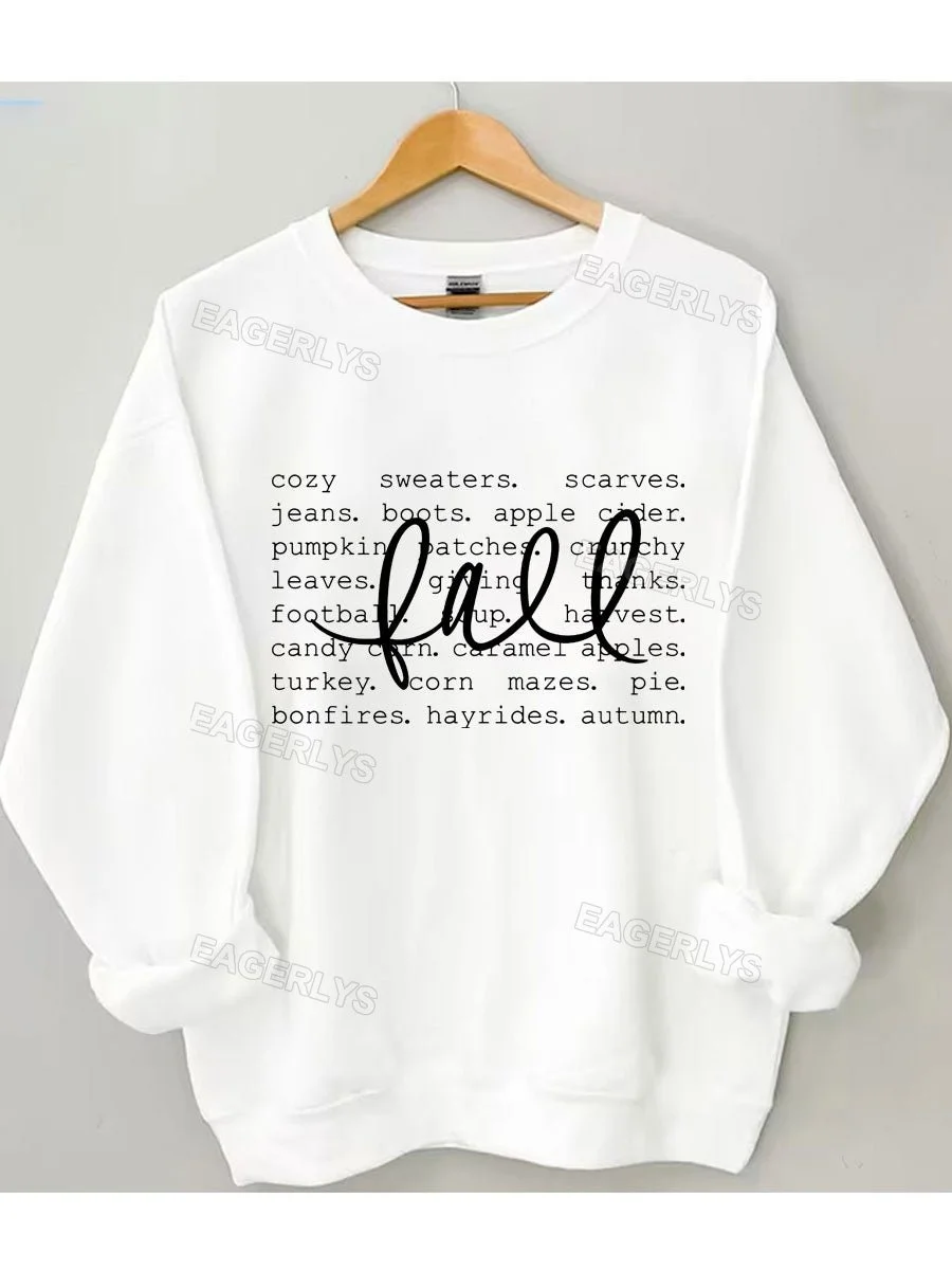 Eagerlys Fall Words Sweatshirt Eagerlys