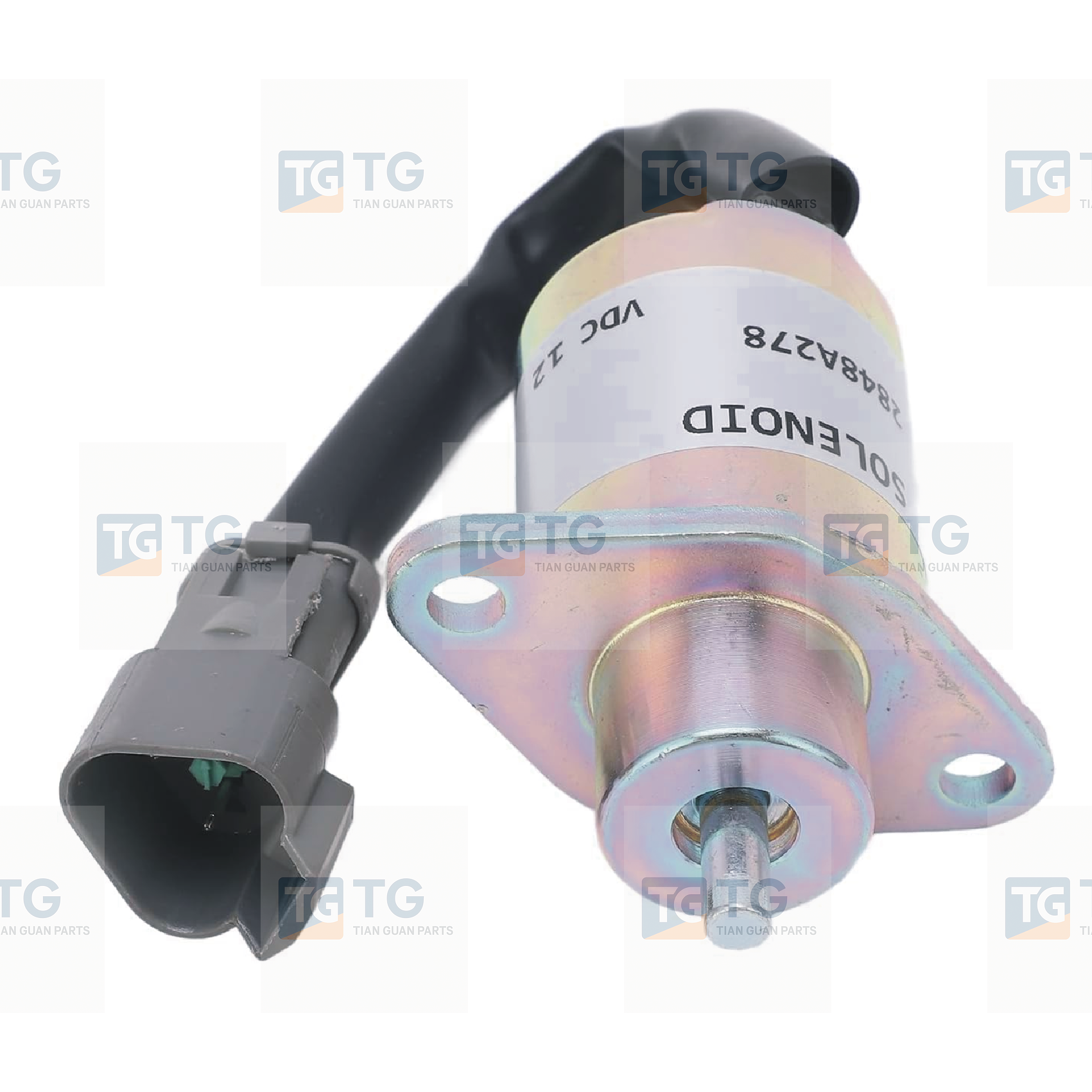 2848A278 12V Fuel Shutoff Solenoid 1727209  172-7209 for Caterpillar Cat 246 247 257 3034