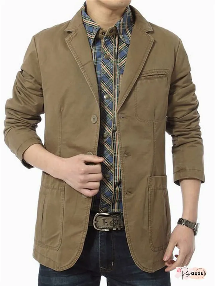 Men's Spring and Fall Cotton Casual Suit Jacket Men's Fashion Tide Small Suit Jacket