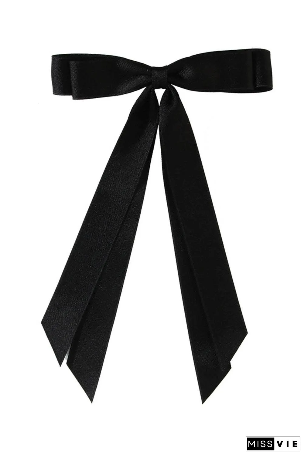 Black Elegant Terylene Double Bow Hair Clip