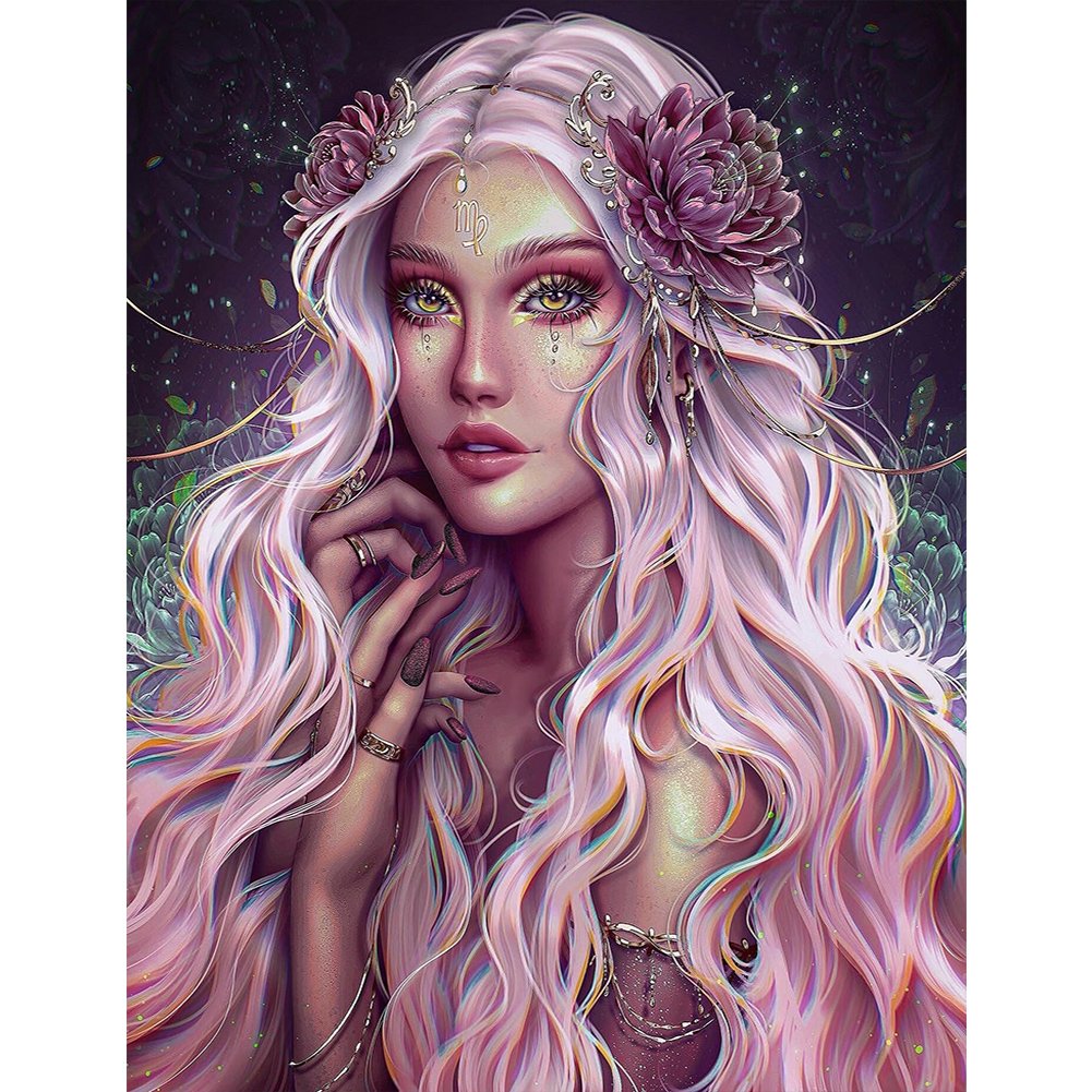 Diamond Painting - Full Round - Constellation girl (50*60CM)  James Yang