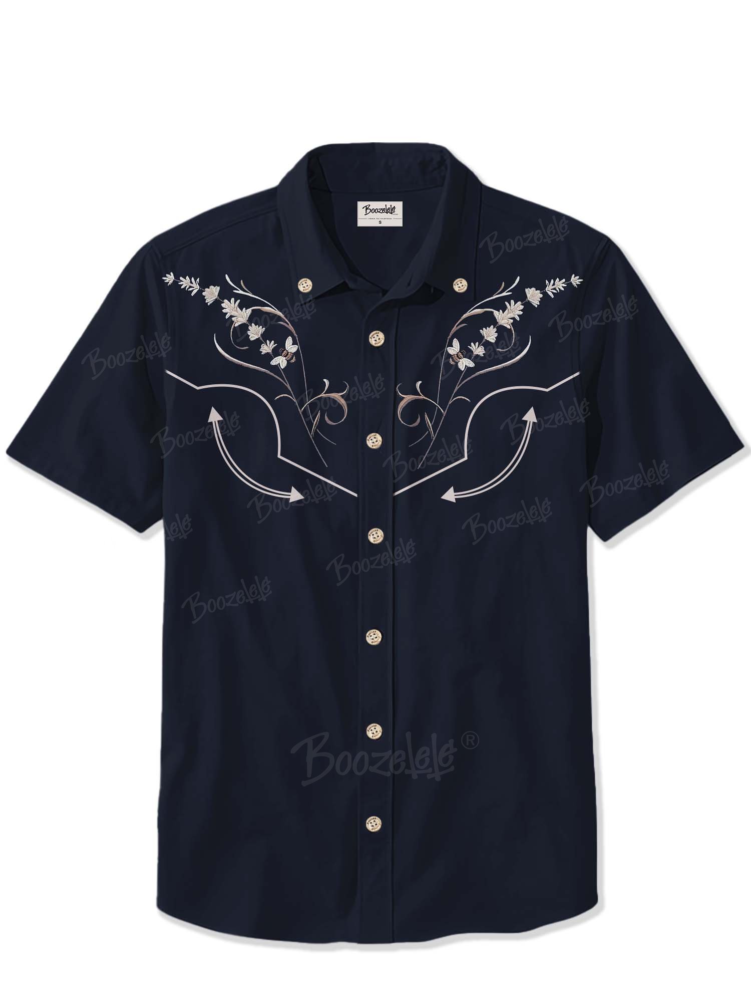 Vintage Flower And Bee - 100% Cotton Shirt