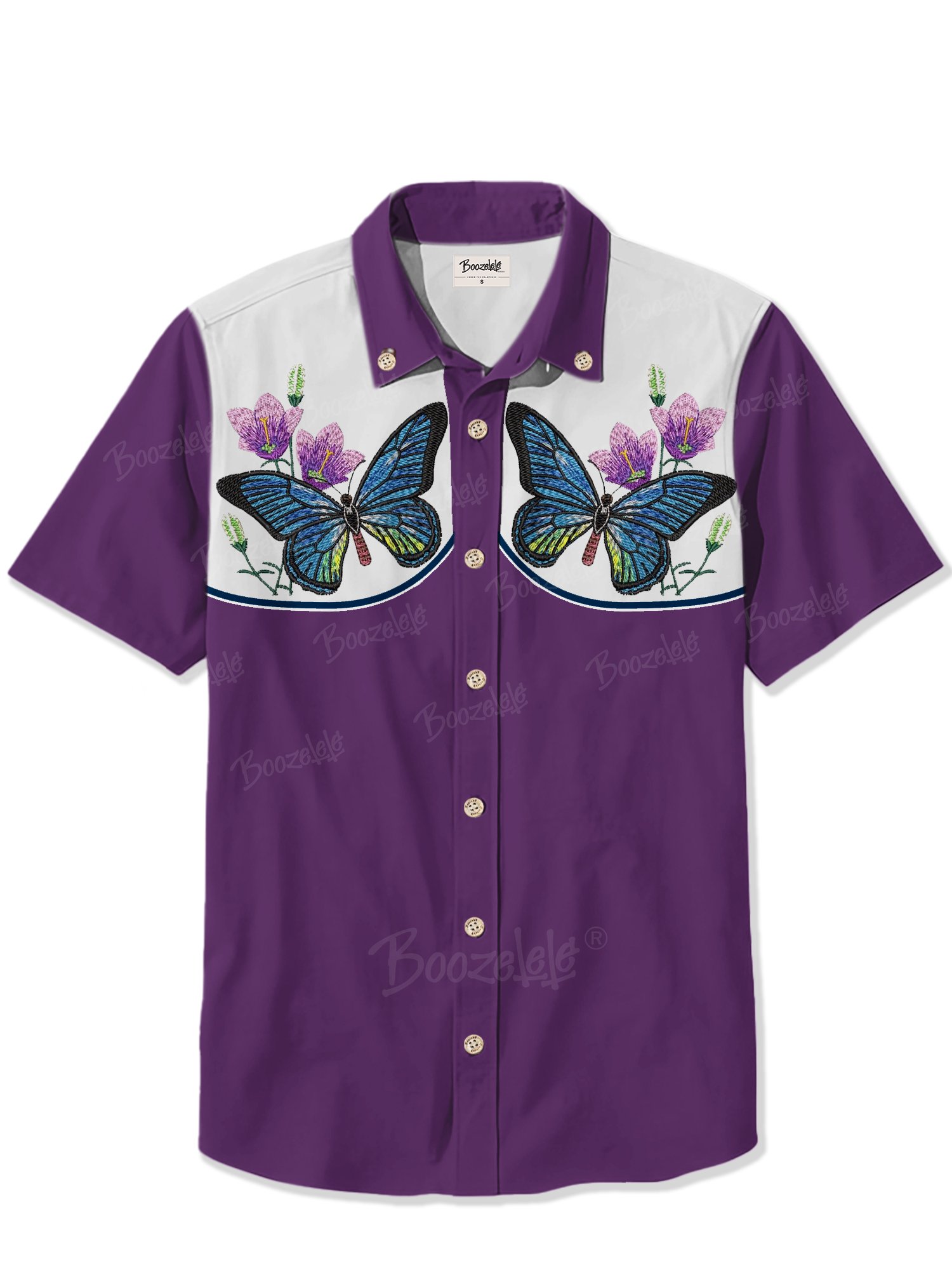 Butterfly Spring Flowers- 100% Cotton Shirt