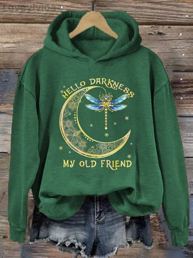 Women's Hello Darkness My Old Friend Print Sweatshirt
