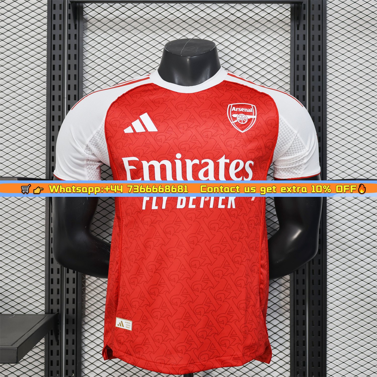 Arsenal 25-26 Home Jersey (Letter A Pattern) - Player Version