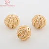 (3412)6PCS 11.5MM 12MM 24K Gold Color Plated Brass Hollow Spacer Beads Bracelet Beads High Quality Diy Jewelry Accessories TARIN THOMAS Official Store James Yang