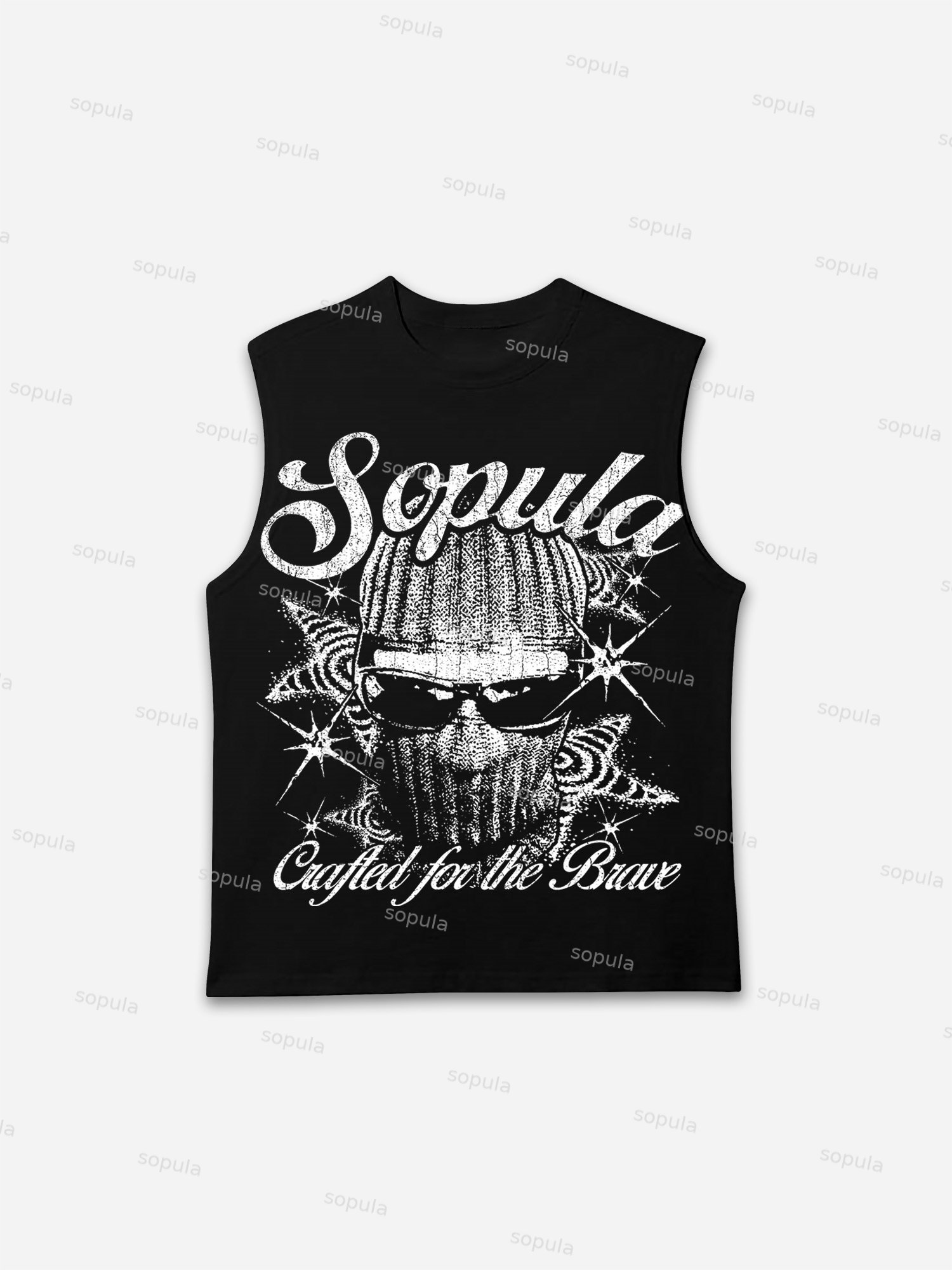 Sopula Mask Graphic Print Tank Top