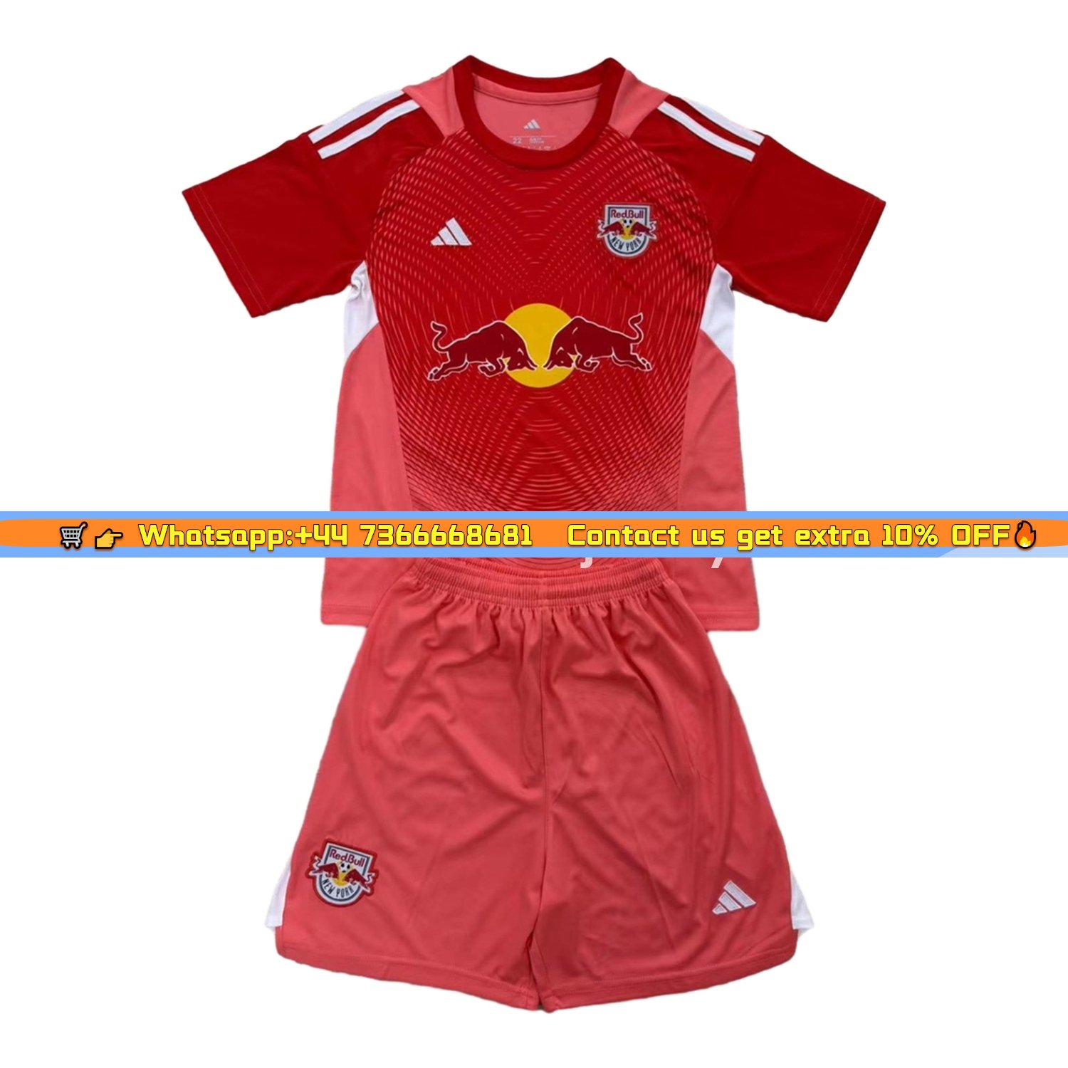 New York Red Bulls 25-26 Red Goalkeeper Men's Adult Jersey Set - Fans Version